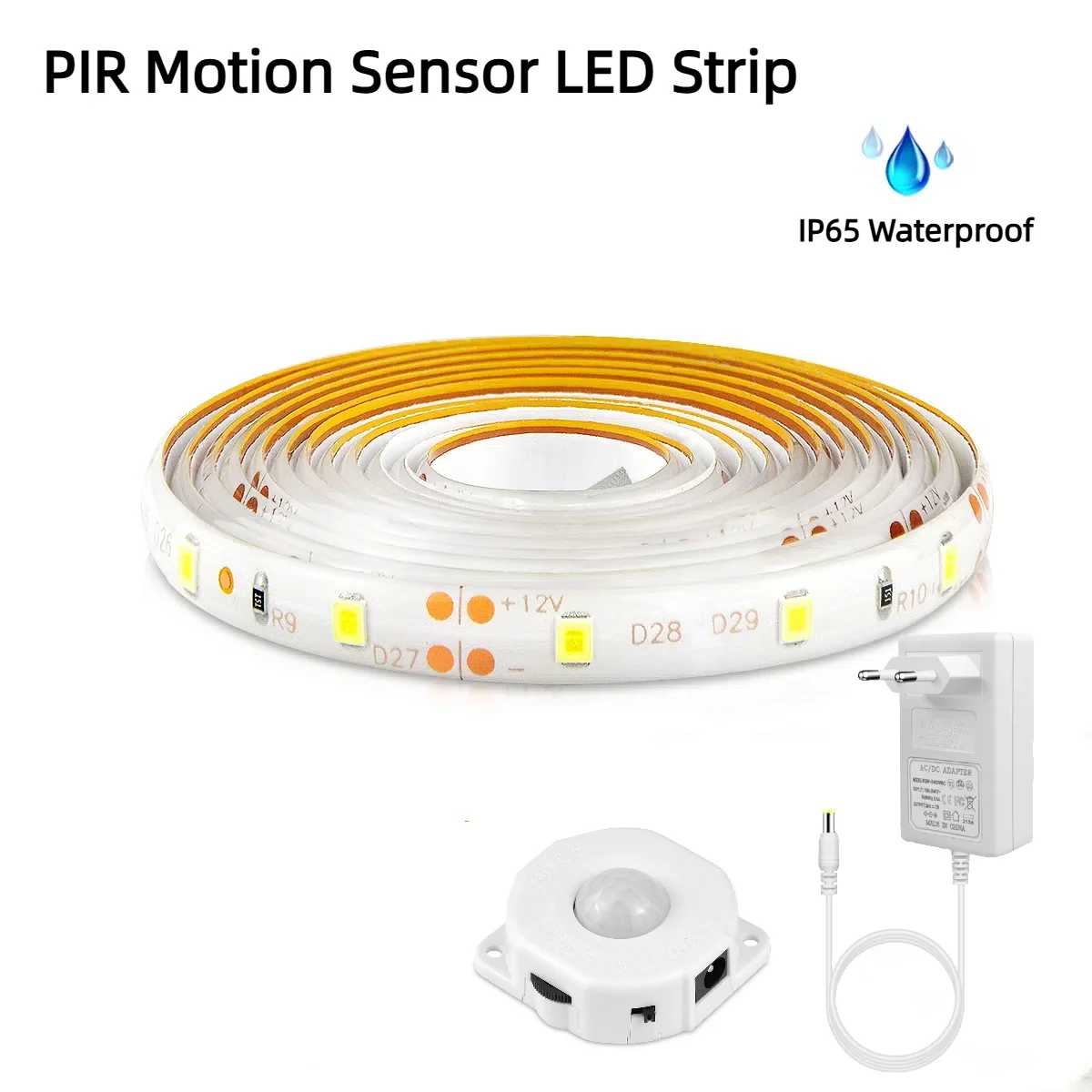 Smart PIR Motion Sensor LED Strip Light SMD 2835 Delay Time Adjustable IP65 Waterproof DIY Cuttable Tape For Bedroom Cabinet lightify