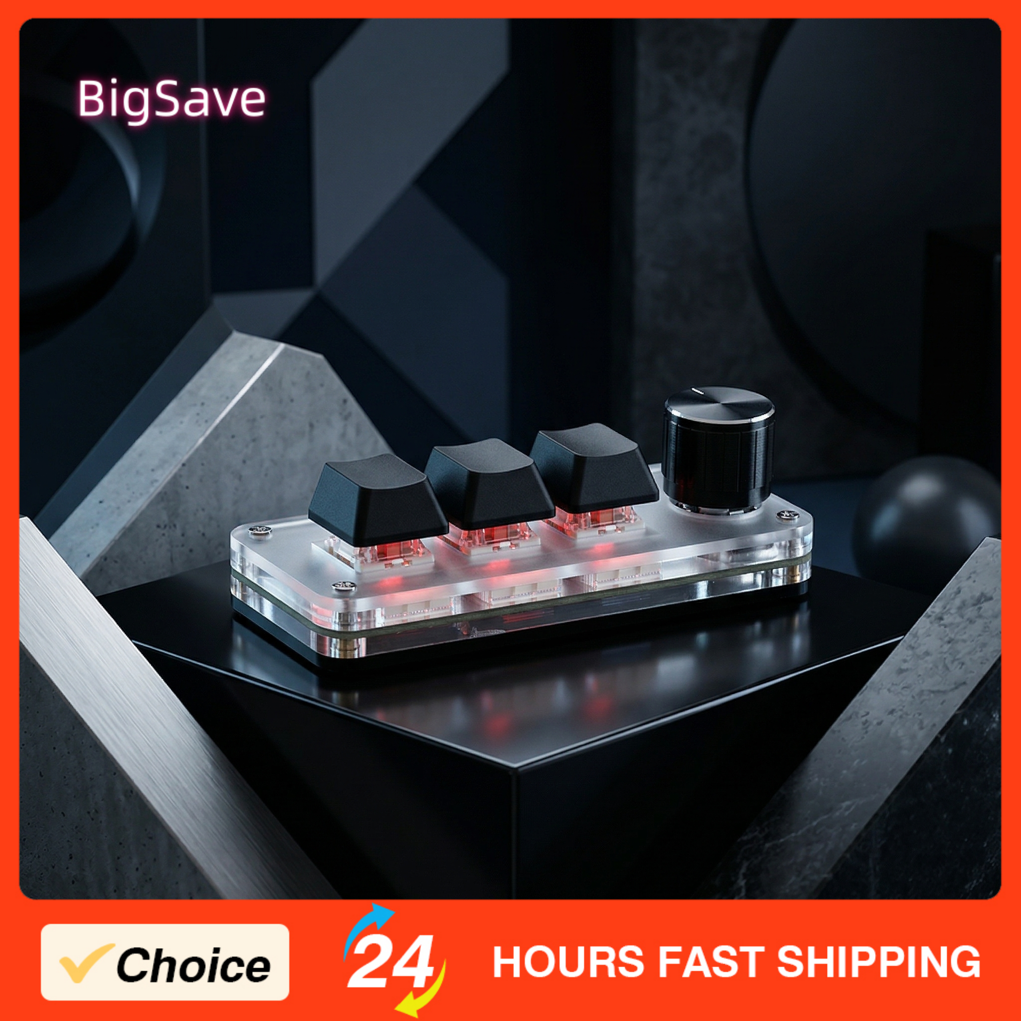 Portable Red Switch Macro Keyboard Plug and Play Ergonomic Customized Knobs USB Mini Keypad Mechanical Keyboard for Desktop PC