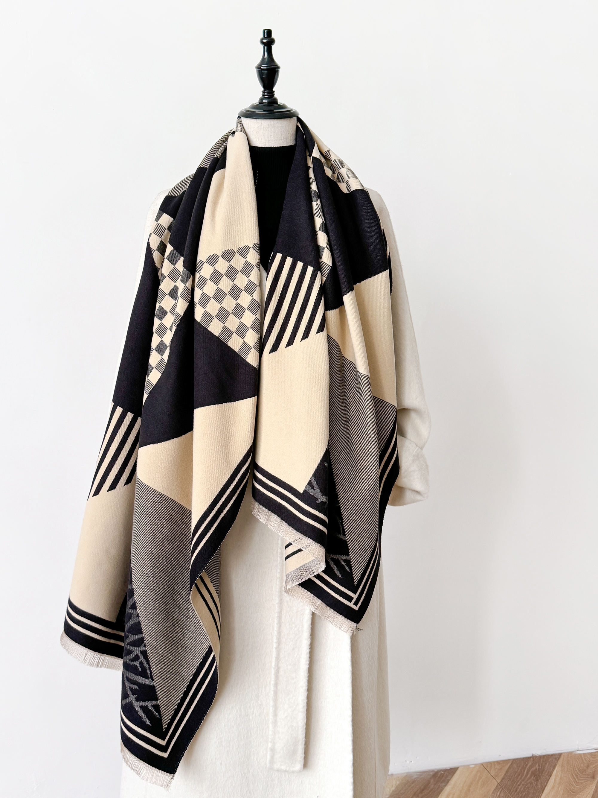 2024 Poncho Echarpe Pashmina Cashmere Scarf for Women Thick Warm Winter Blanket Brand Female Luxury Quality Shawl Wrap Bufanda