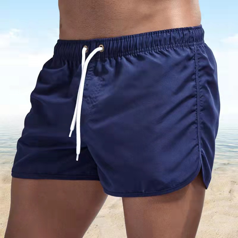 Men's swimming shorts, swimming underwear, quick drying board shorts, swimsuit, breathable drawstring with pockets, summer surfi