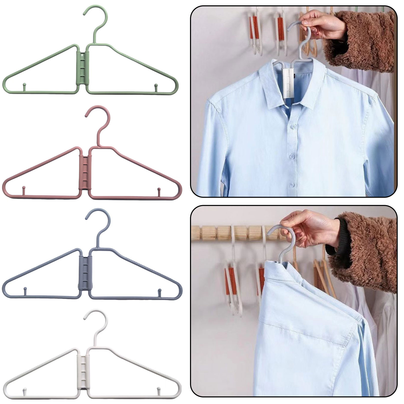 The Coat Hinger Foldable Coat Hanger 12 Pack Portable Travel Hangers Space Saving For Home Dorm Retractable Travel Drying Rack