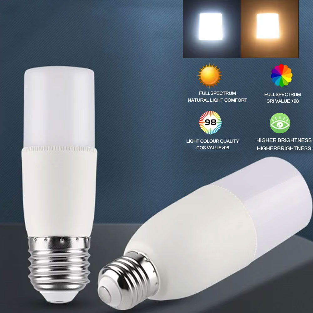 E27 Screw LED Energy Saving Light Bulbs, Super Bright Power Saving Lamps with Eye Protection White Light for Household Use