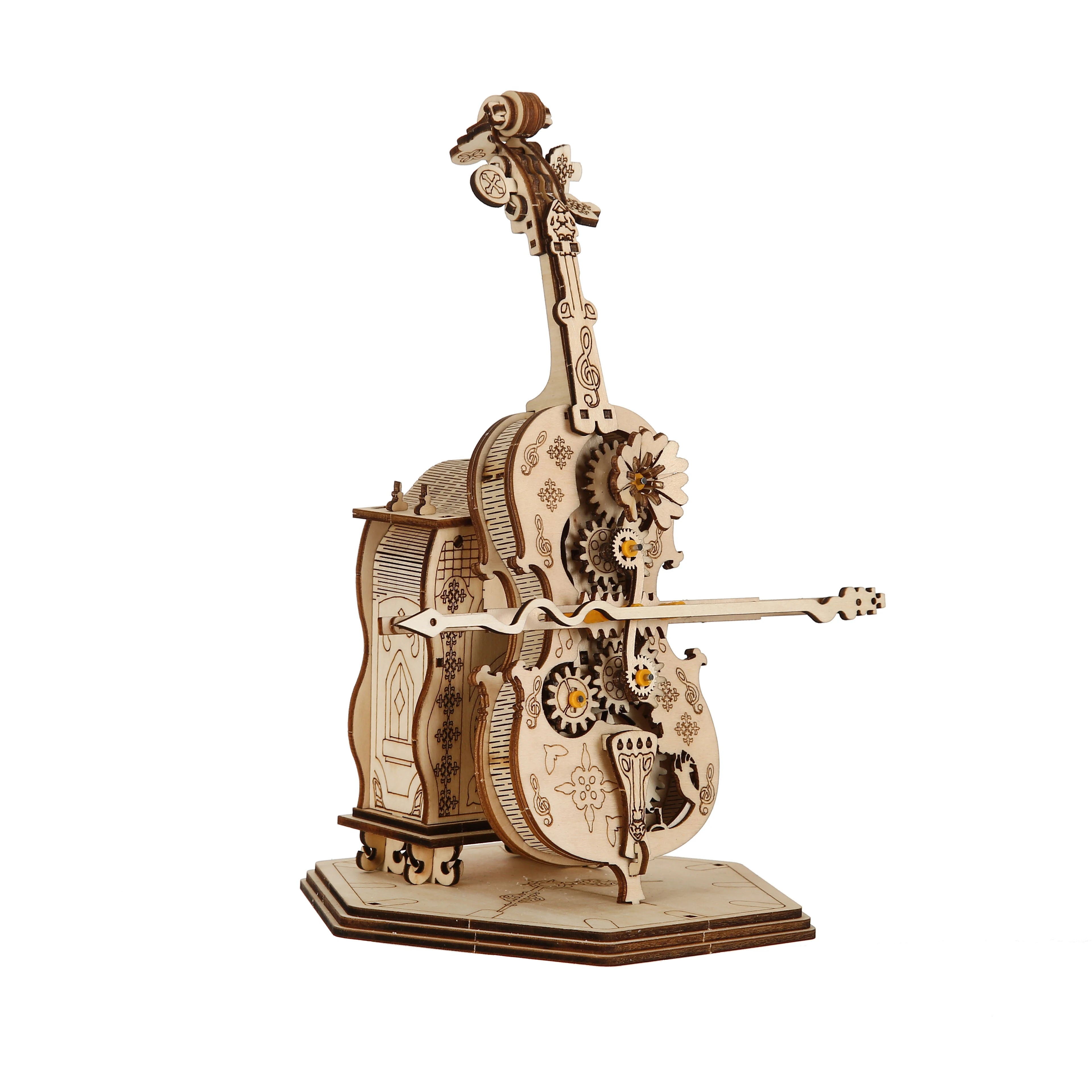 Violoncello 3D Car Wooden Puzzle, Scale Model, DIY Model Kit, Handcraft , Home Decoration, Mechanical Model Kit, Birthday/Ch