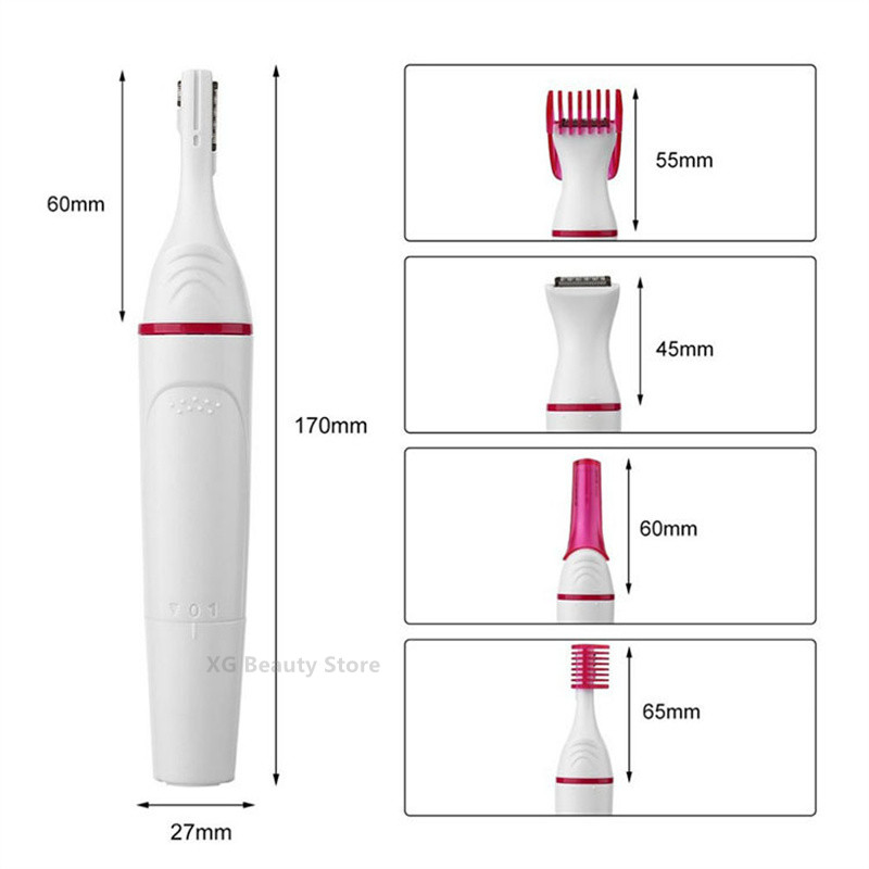 5 In 1 Electric Epilator For Women Multifunction Hair Remover Shaver Razor For Eyebrow Underarm Bikini Leg Depilador Feminino