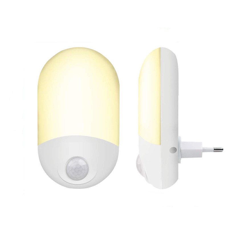 PIR Motion Sensor Night Light Warm White Body Induction Mini Lamp Plug-In Control Smart Nightlight for Bedroom Indoor Stair Lamp lightify