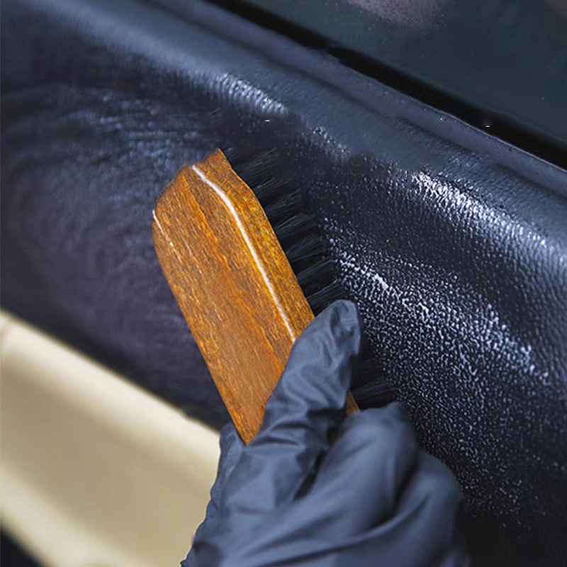1PCS Handle Details Polishing And Cleaning Brush Horse Hair Wood Brush Leather Shoe Care And Cleaning Shoe Brush