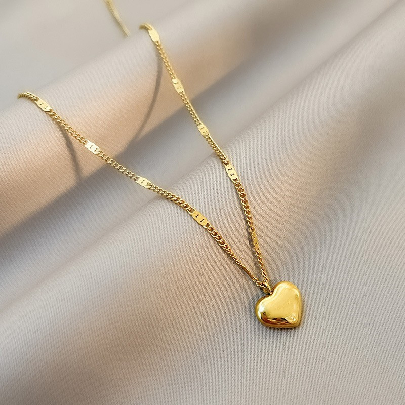 Hot Selling Accessories Fashionable Hip Hop Long Sweater Chain Necklace Women s Simple Double Layer Love Pendant Necklace pen gpt