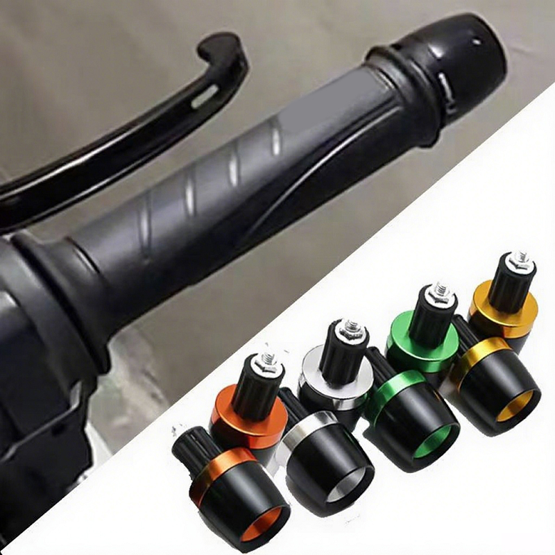 1 Pair 7/8" 22mm Motorcycle Handlebar End Universal Aluminum Handle Bar Grips Cap Gear Balanced Plug Slider Counterweight