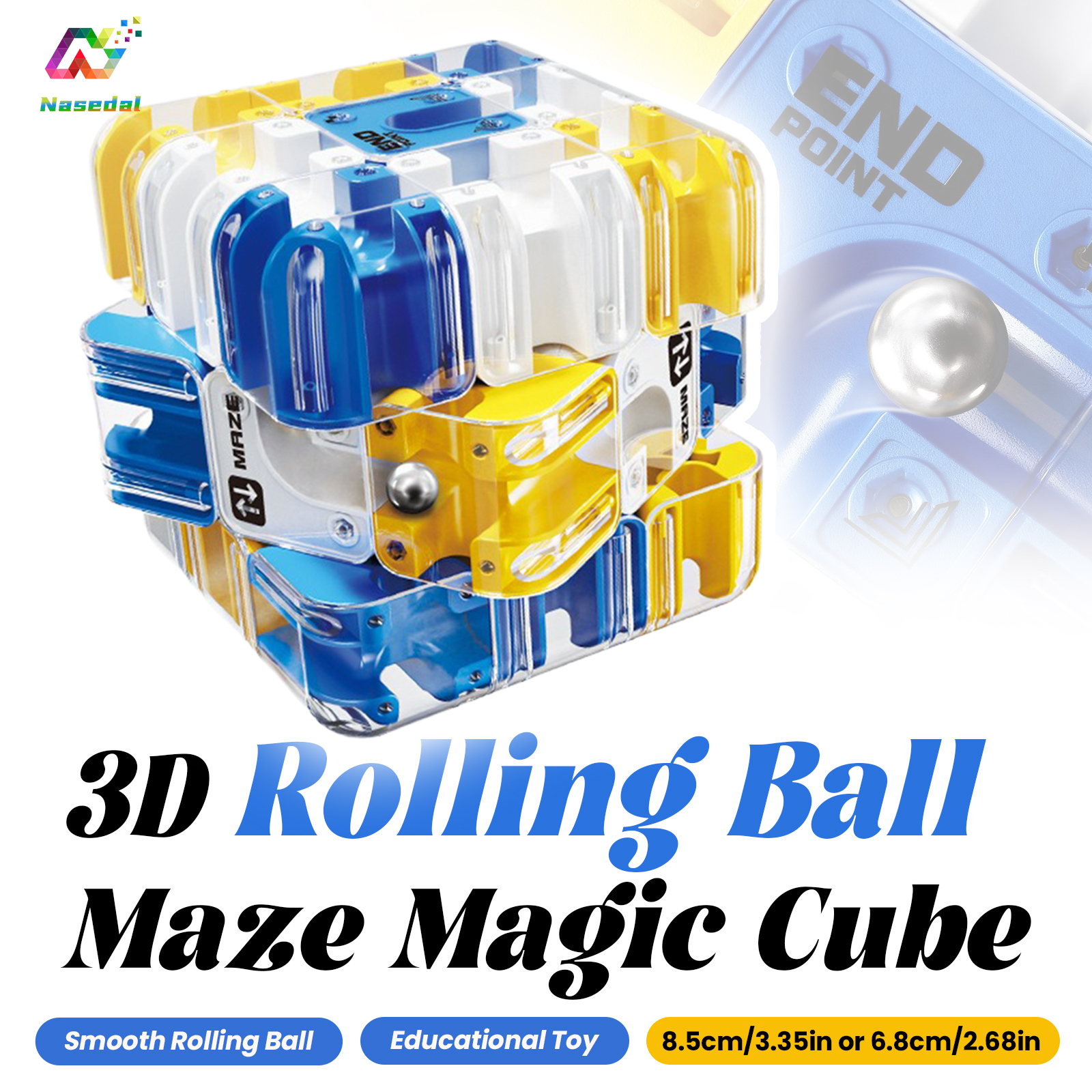 3D Rolling Ball Maze Magic Cube Parent Child Educational Toy Training Stress Relief New Year Birthday DIY for Kid