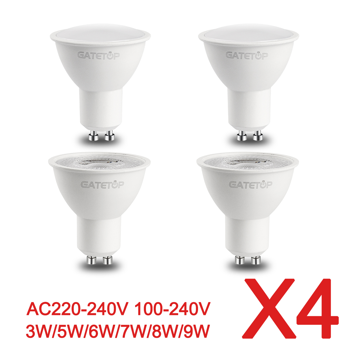 6PCS/Lot LED Spotlight GU10 Bulb 220V 110V 3W 5W 6W 7W 8W 9W 120 38 Degree Beam Angle LED Light Lamp For Home Decoration Bulbs
