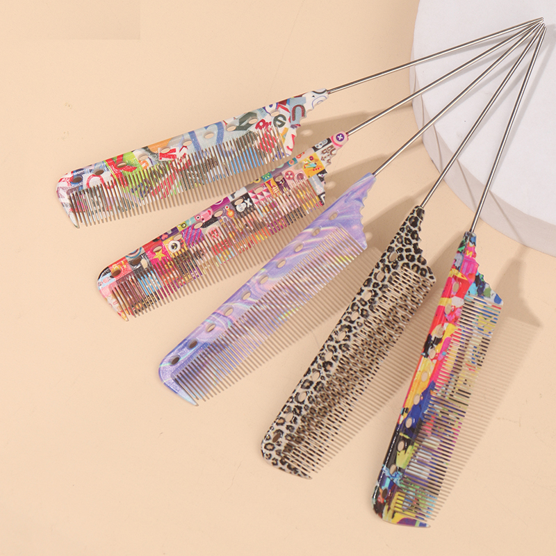 1pc/5pcsBeauty styling Steel needle comb tip tail comb salon hairdressing comb professional ironing and dyeing pick comb