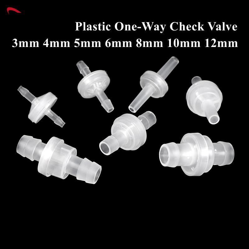 Diameter 3mm 4mm 5mm 6mm 8mm 10mm 12mm Plastic Check Valve One-Way Pagoda Inline Non-Return Gas Liquid Water Fluid Stopper