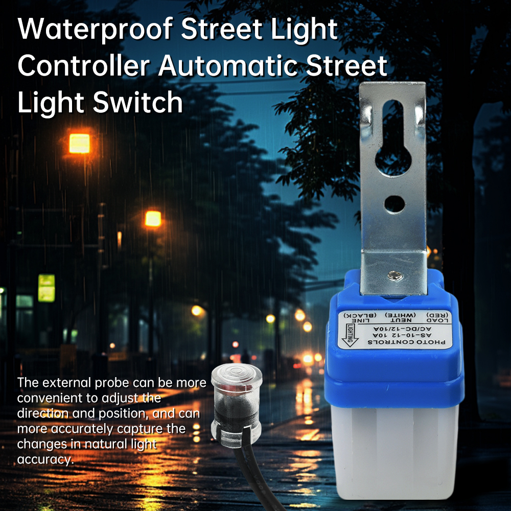 AS-10 Automatic On Off Photocell Street Light Switch 10A 12V 24V 110V 220V 50-60HZ Waterproof Photo Control Lamp Sensor Switch pen gpt