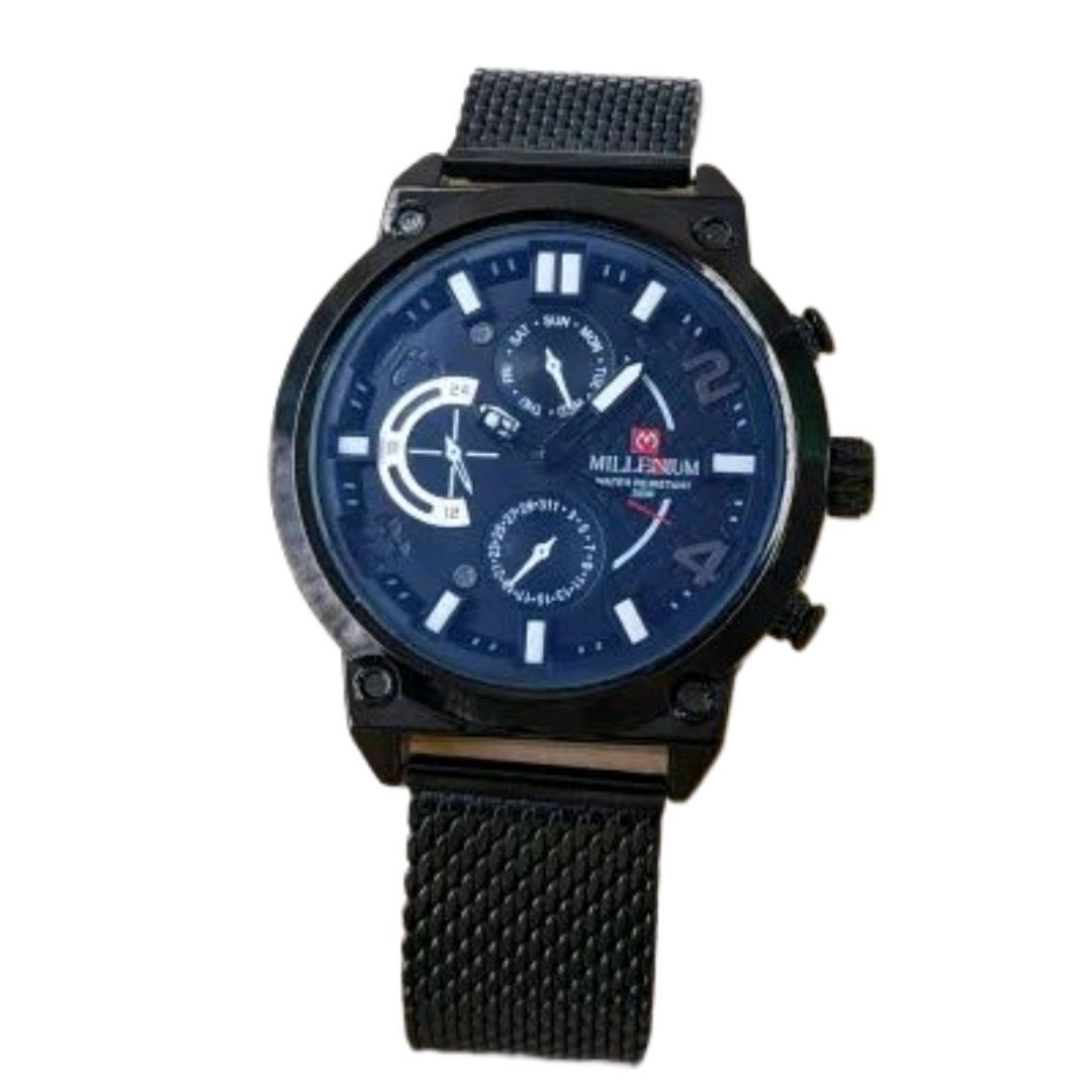 ￼Millenium Millenium Fashion Waterproof Luxury Quartz Watch for Men - Black/White