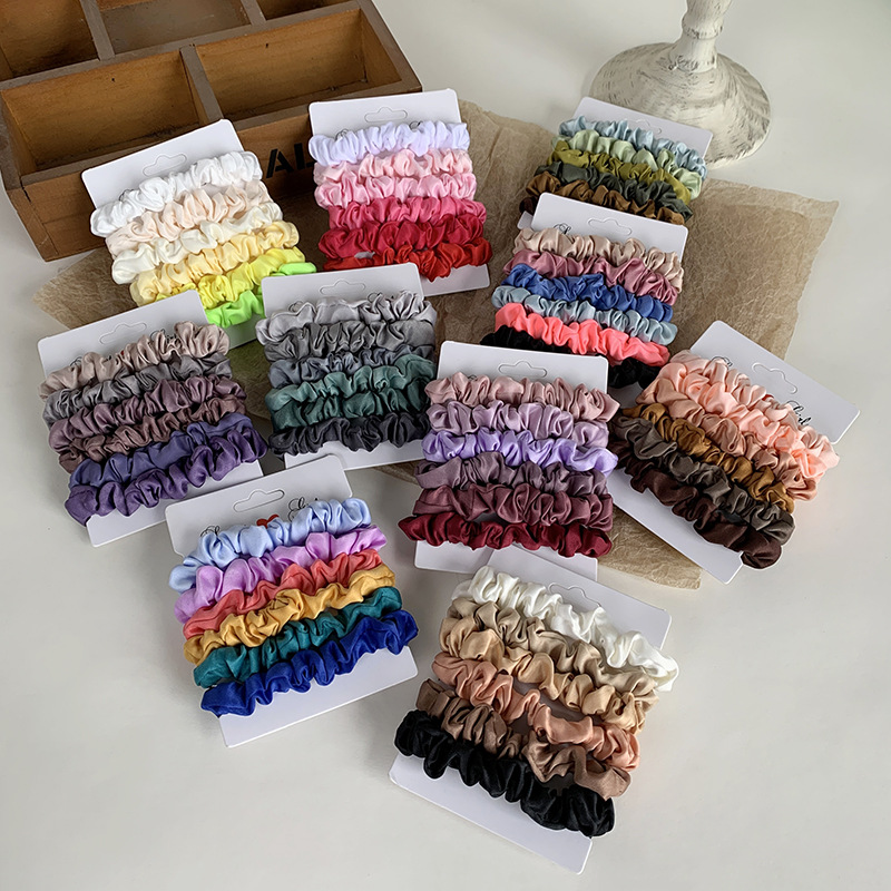 2025 hot selling women's new matte small intestine headband, simple and fashionable hair tie hair accessory
