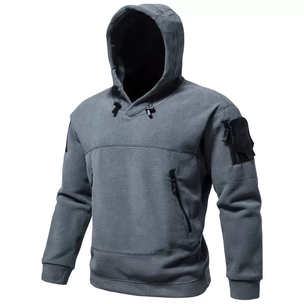 2026 Autumn Spring Fleece Hoodies Men Tactical Sweatshirts Outdoor Thermal Multi-pocket Polar Pullovers Hoodies Man Clothing