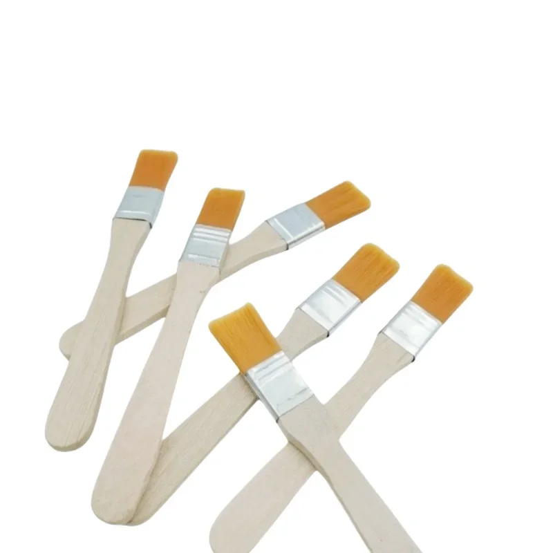 10Pcs Wooden Handle Brush, Nylon Bristles Welding Cleaning Tools For Solder Flux Paste Residue Keyboard PC