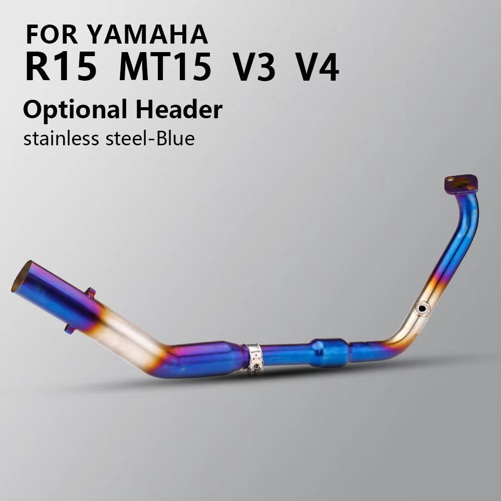 MT15 R15 V3 V4 Motorcycle Exhaust Full Systems Stainless Steel Pipe Header Pipe For Yamaha MT15 R15 V3 V4 2017-2023 Years