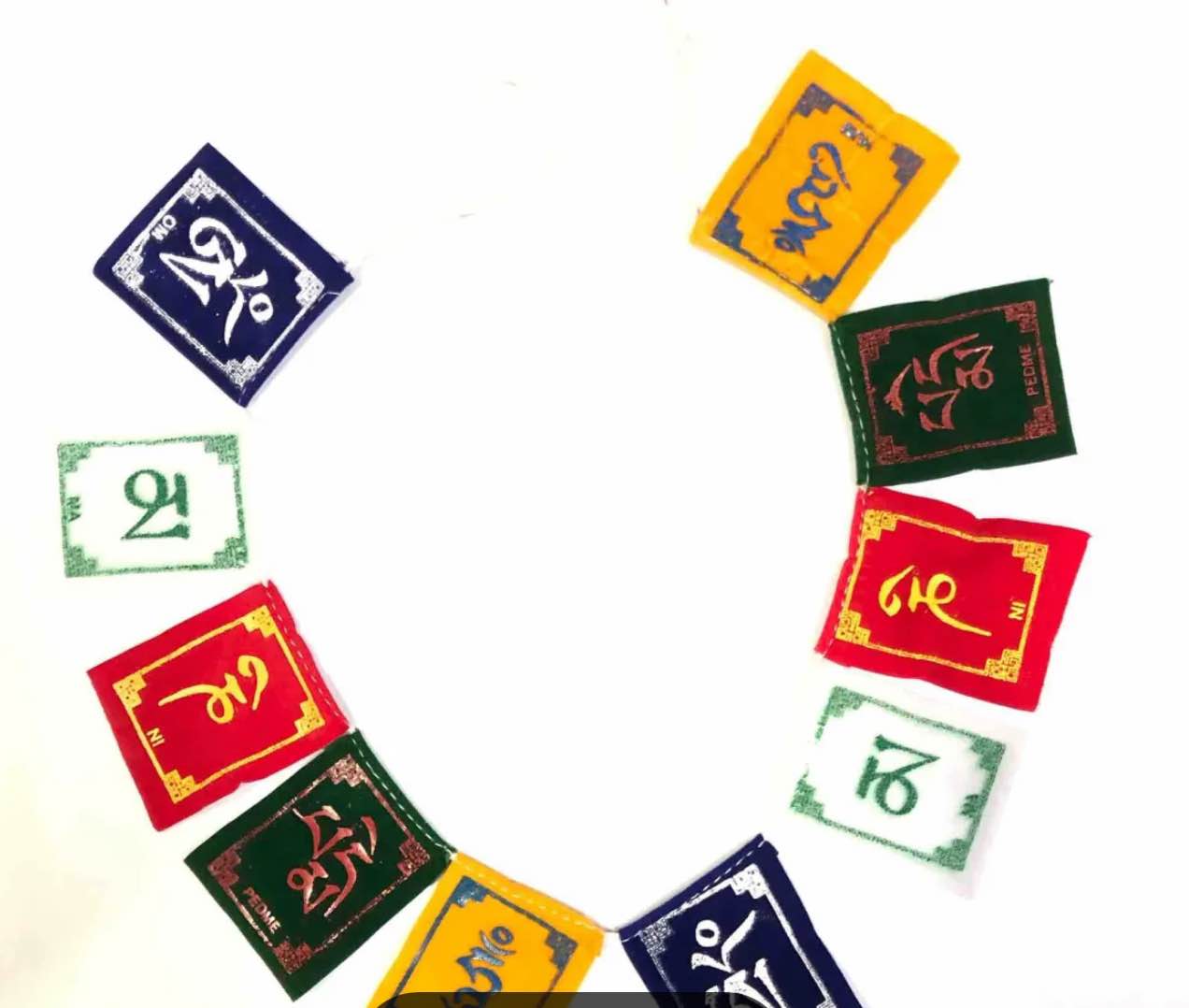 Om Mani Padme Hum Prayer Flag (big Size For Bike And Scooty
