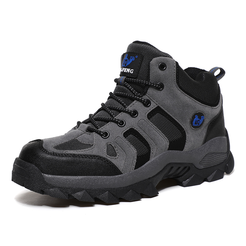 39-48 Autumn Winter Men Women Outdoor mountaineering Leather Boots Shoes Large Anti-Skidding Classical Walking Footwear