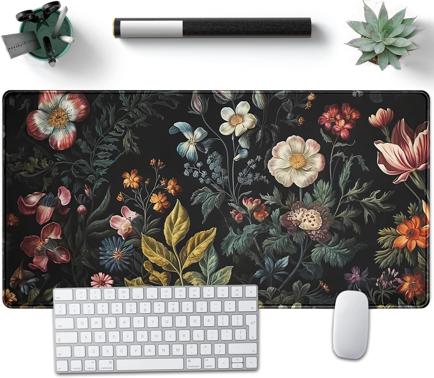 Dark Academia Bookish Desk Mat - Adventure Dreams XXL Extended Mouse Pad for Gaming, Laptop & Keyboard Use