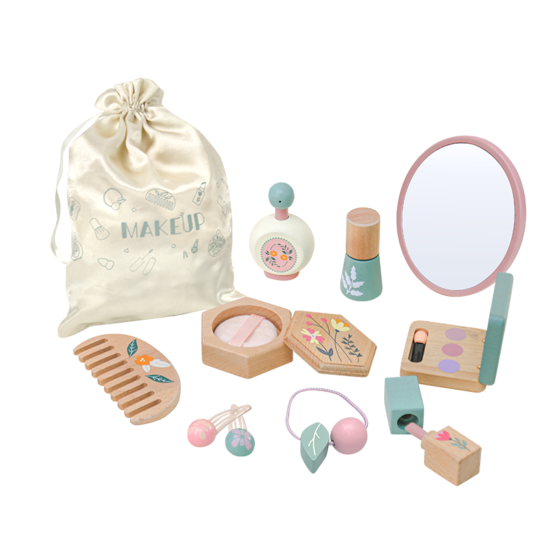 Children Makeup Cosmetics Pretend Princess Make Up Girl Toy Play Set Eye Shadow Kit Toy Kid Makeup Combination Wooden