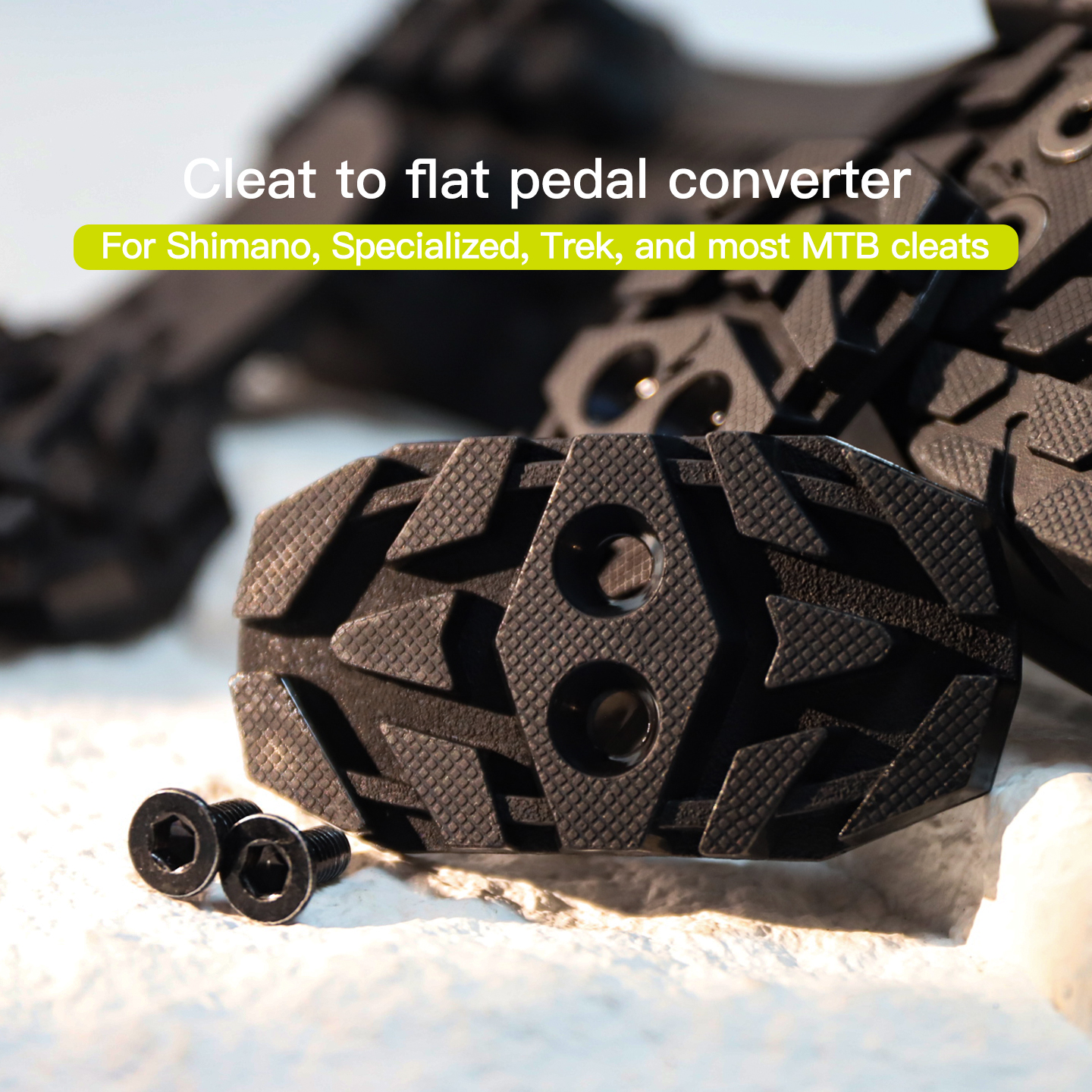 RRSKIT New Mountain Bicycle Lock Shoes Cleat To Flat Pedal Converter For Shimano Specialized Trek And Most MTB Cleats