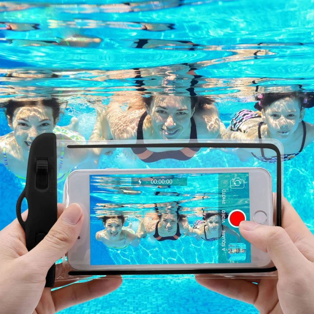 1 PC Mobile Phone Waterproof Bag, Touch Screen, Swimming, Drifting, Diving, Air Bag, Transparent Sealed Protective Bag, Outdoor