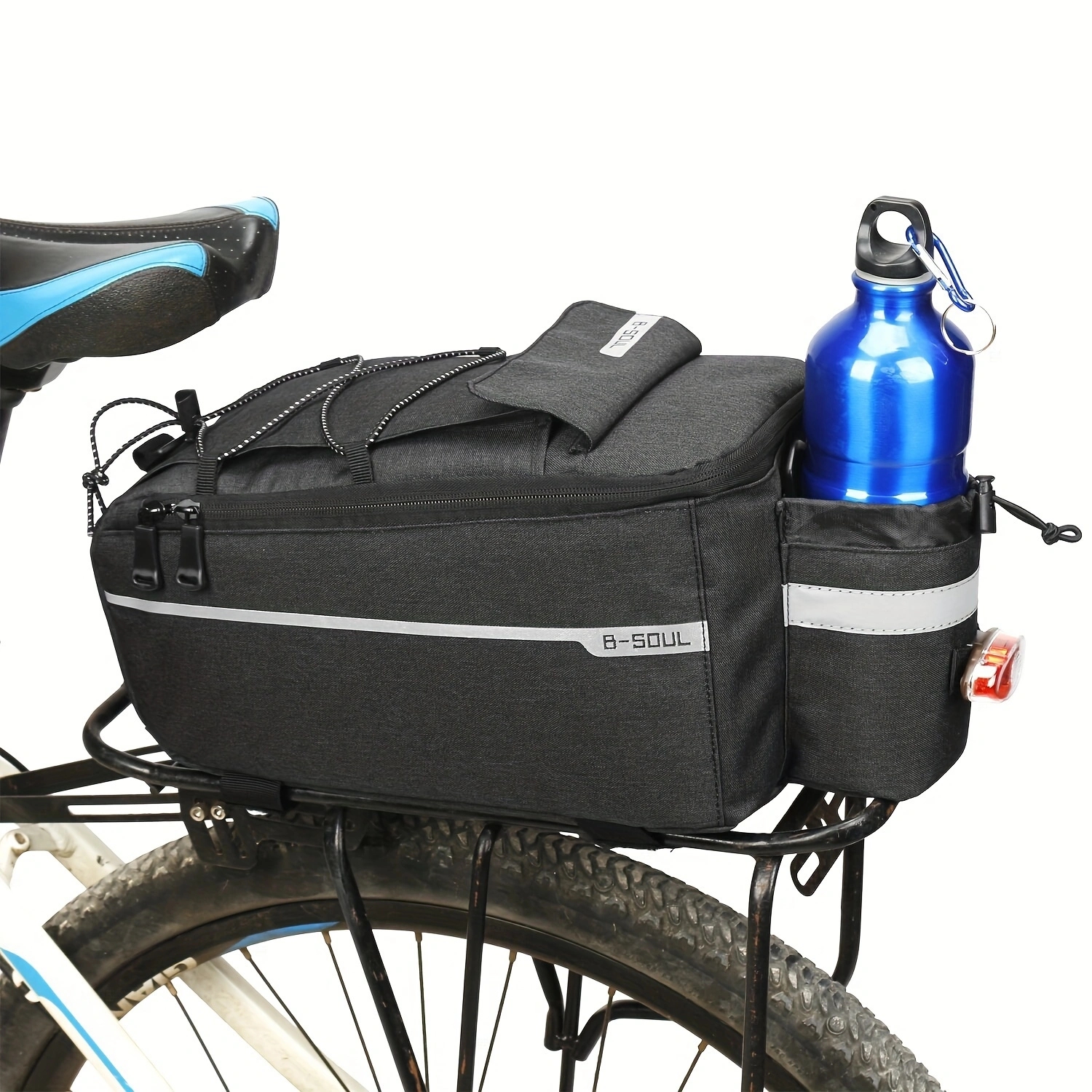 B-SOUL Mountain Bike Rear Camel Bag, Shelf Bag, Cycling Equipment, Large-Capacity Rear Seat Bag