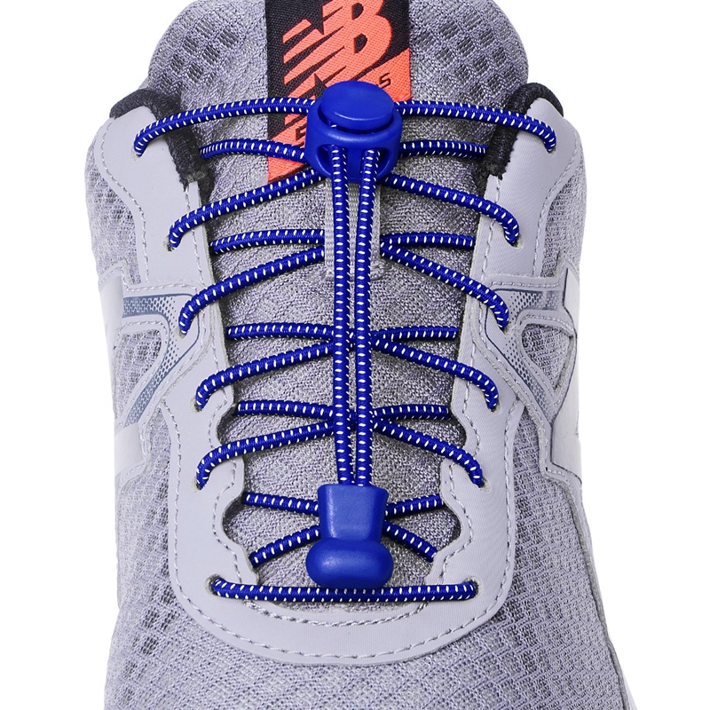 No tie shoelaces Round Elastic Shoelace Plastic snap lock Suitable for all shoes children walking sports Lazy laces 1 pair
