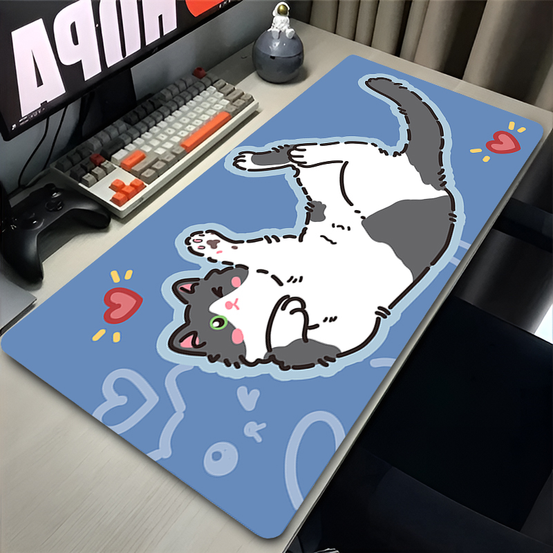 Kawaii Anime Girl Desk Mat HD Printing Gaming Mouse Pad, Non-Slip Speed Keyboard Mat for Computer, Office and Home Gamer
