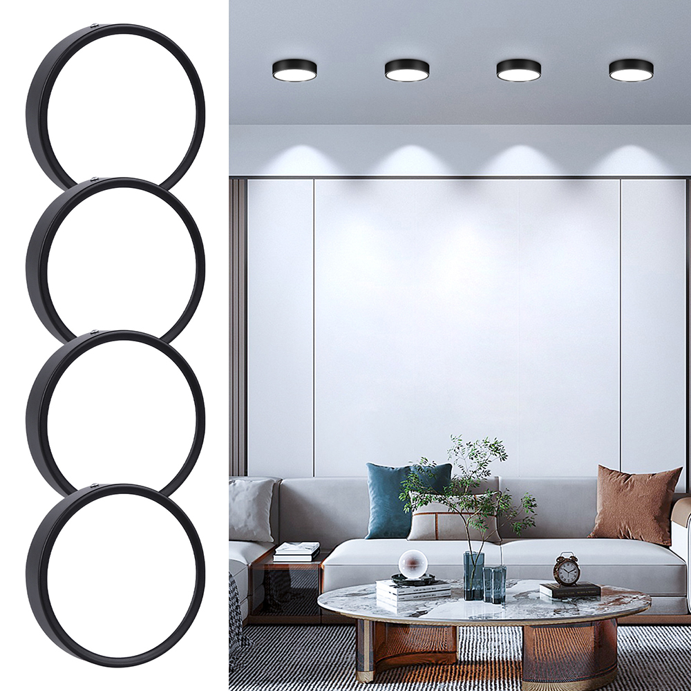 4pcs LED Downlight LED Spot Ceiling Light 10/15/25W Surface Mounted Downlights Thin Foldable Spotlight for Living Room Kitchen