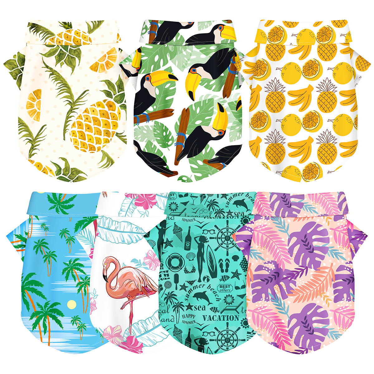 Hawaiian-Style Dog Shirt: Summer Attire for Small, Medium, & Large Dogs - A Must-Have Dog Clothes for Your Pet’s Wardrobe