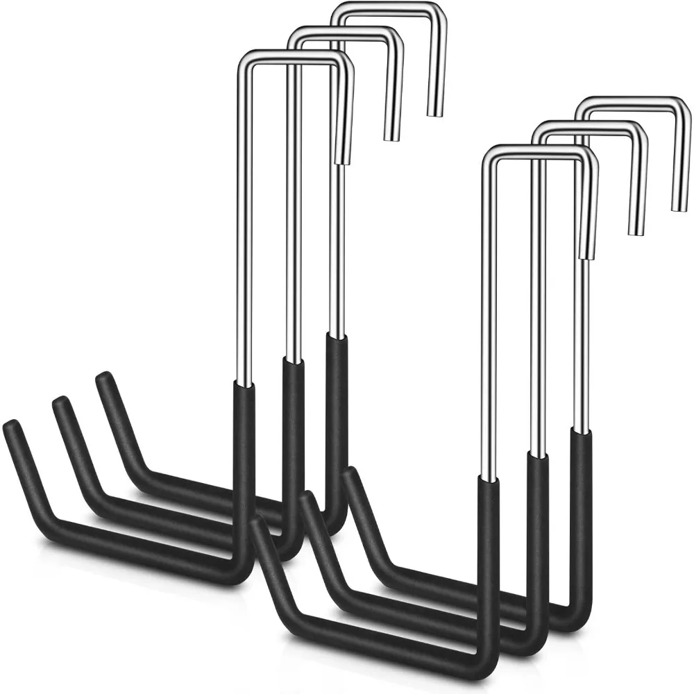 2025 New 1Pcs Hanging Hooks Vinyl Coated Heavy Duty Large Garage Wall Hook Rafter Hanger Hook Garage Bike Ladder Hooks Good