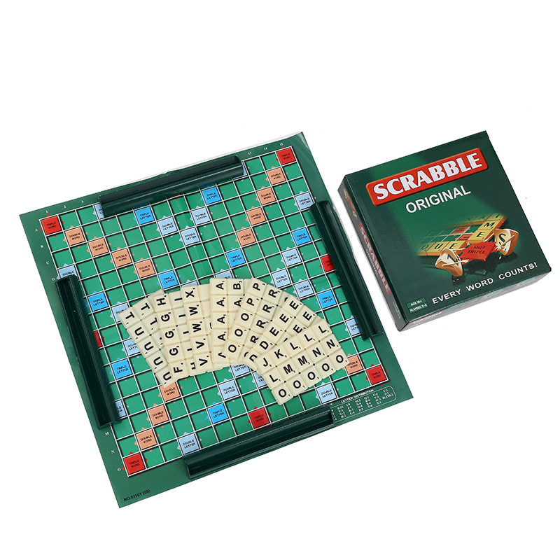 English word spelling board game, creative four-player mini English alphabet mahjong puzzle game