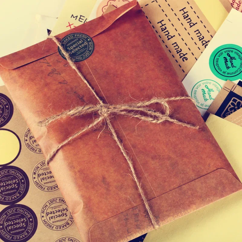 10Pcs/lot Old Style Mini Vintage Paper Envelope Brown Kraft Packaging for Retro Postcard Invitation Card Small Gift Letter