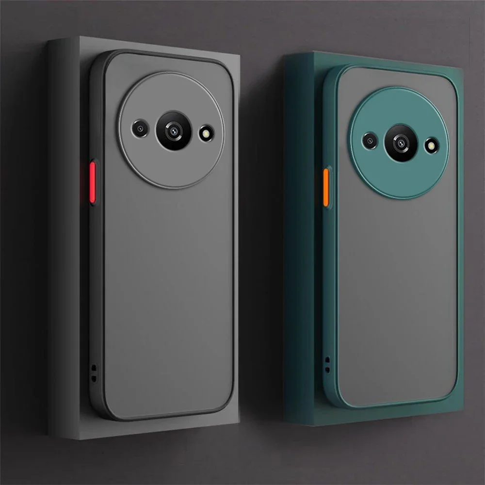 Shockproof Armor Matte Case For Redmi A3 4G Soft TPU Bumper Clear Hard PC Cover Capa On RedmiA3 A3X Redmy Readmi A3