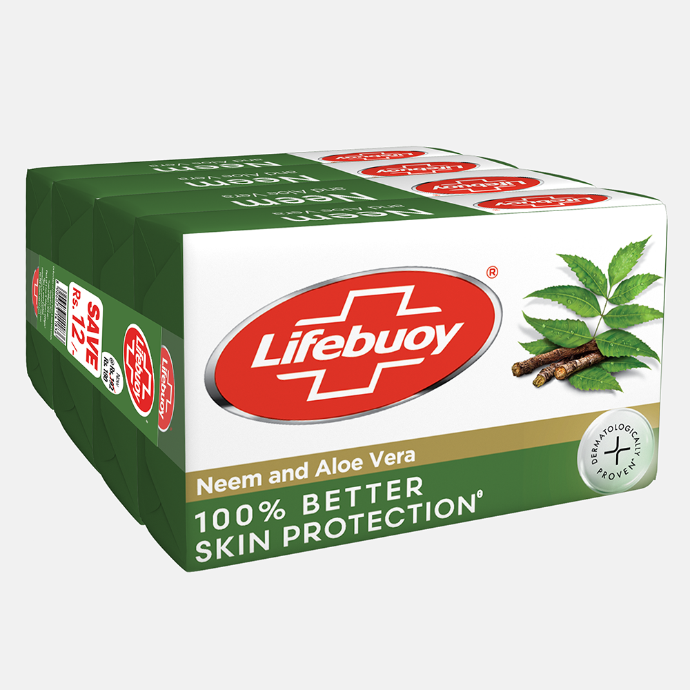 Lifebuoy Neem & Aloevera Bar Soap 100gm_ Pack Of 4 - image 1