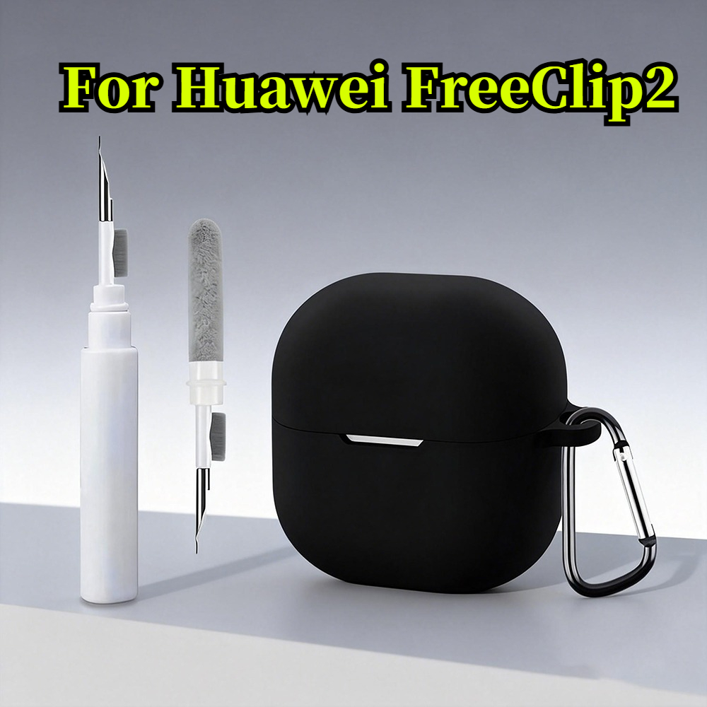 Case For FreeClip2 Cases Bluetooth wireless Earphone shell For FreeClip 2 Silicone Anti-fall Cover With Carabiner