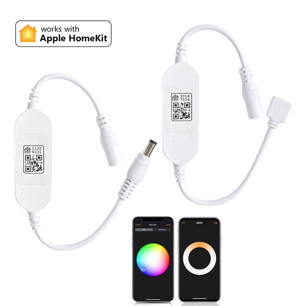 Homekit WiFi Smart LED Controller Dimmable Siri Voice Control for DC 5V 12V 24V Single Color CCT RGB RGB+CCT RGBCW Strip Light lightify