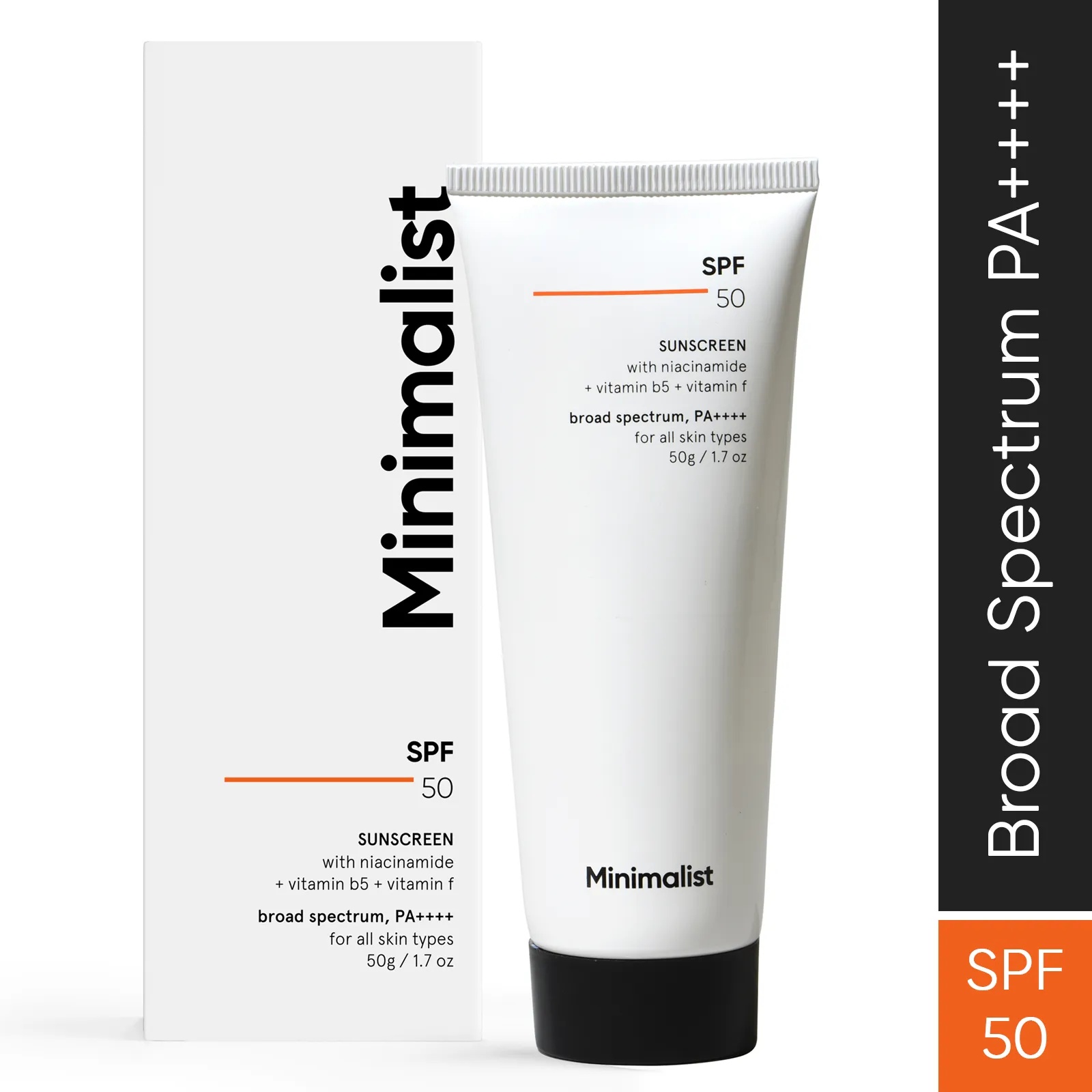 Minimalist SPF 50 PA++++ Sunscreen | No White Cast and Contains Multi Vitamins for Reducing Photoaging | 50 gm - image 1