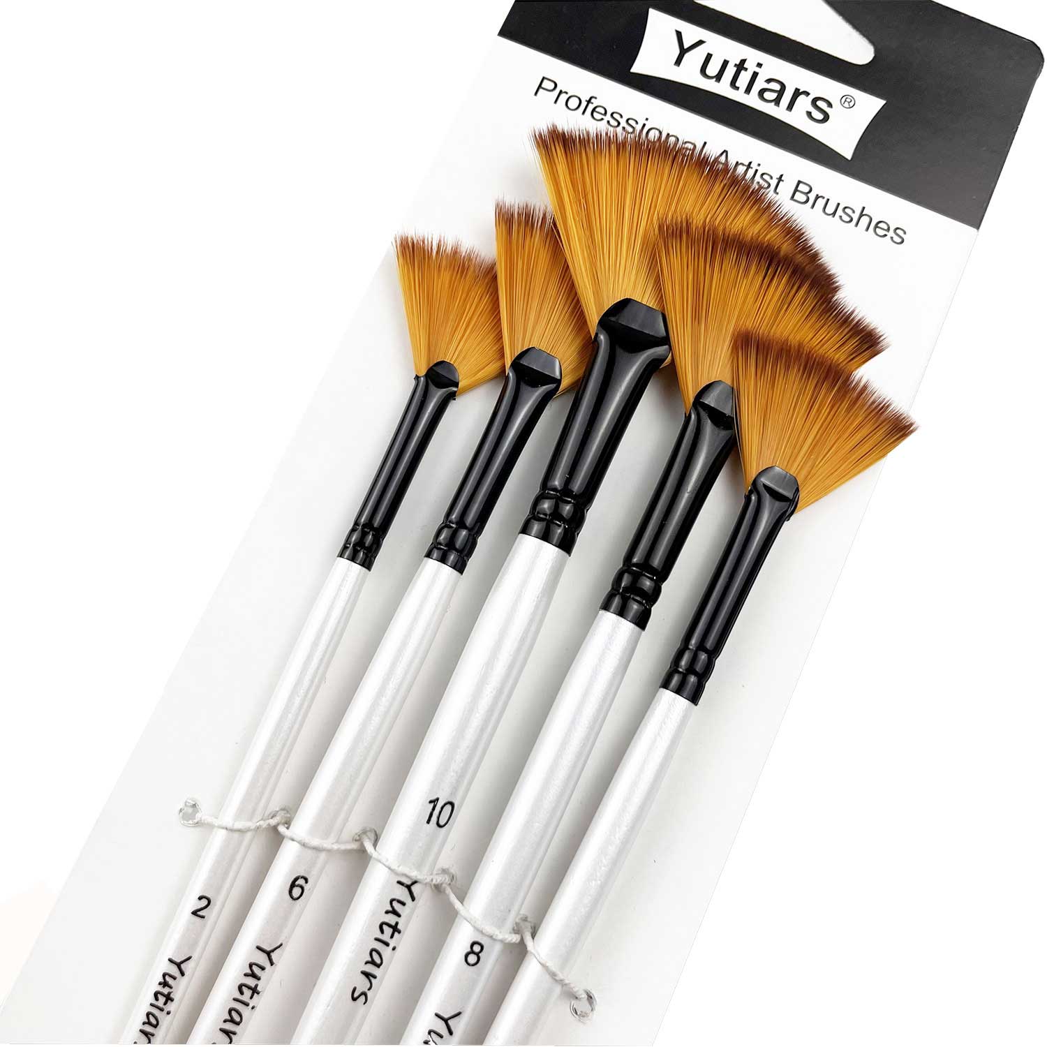 5 Pcs Acrylic Paint Brush Set, Painting Brush Nylon Brushes,for Oil/Watercolor Painting Artist Professional Kits