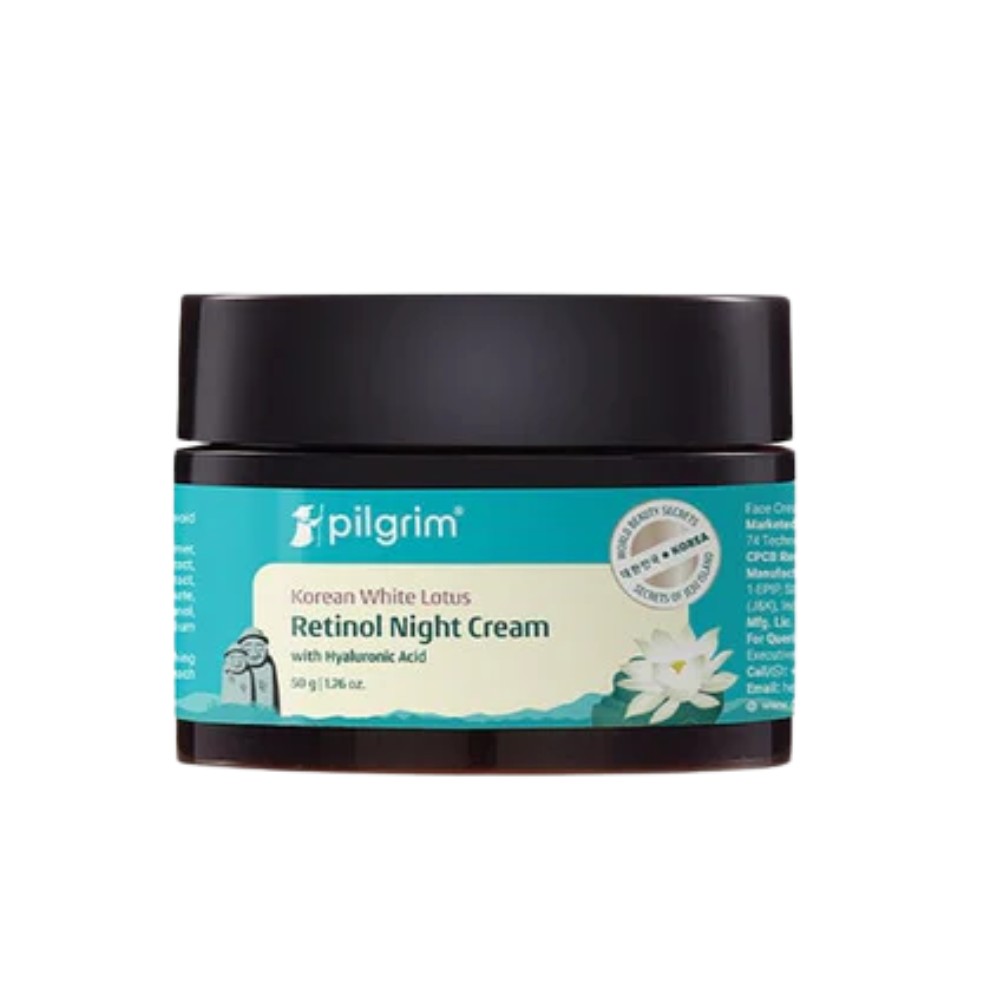 Pilgrim Korean Retinol Anti Aging Night Cream with Hyaluronic Acid & Vitamin C 50 gm