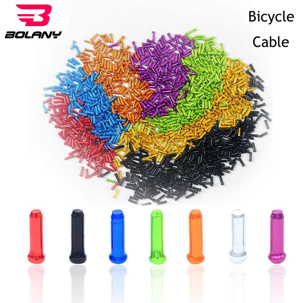 50pcs/lot Bicycle Brake Cable End Cover Gear Shifter Inner Thread Crimping Bicycle Rear Derailleur Gear Shift Cable Cap