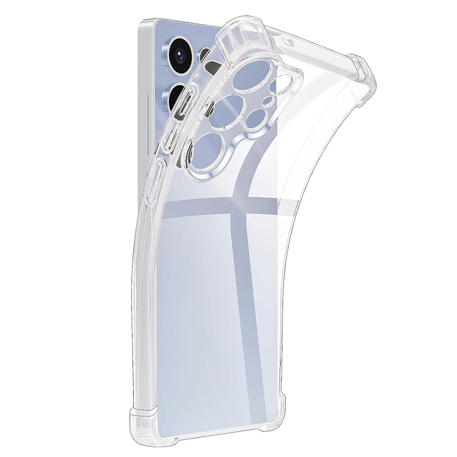 Shockproof Clear Case For S25 edge S24 Ultra S23 FE S22 Plus S21 A55 5G A54 A35 A25 A15 Phone Cover Accessories