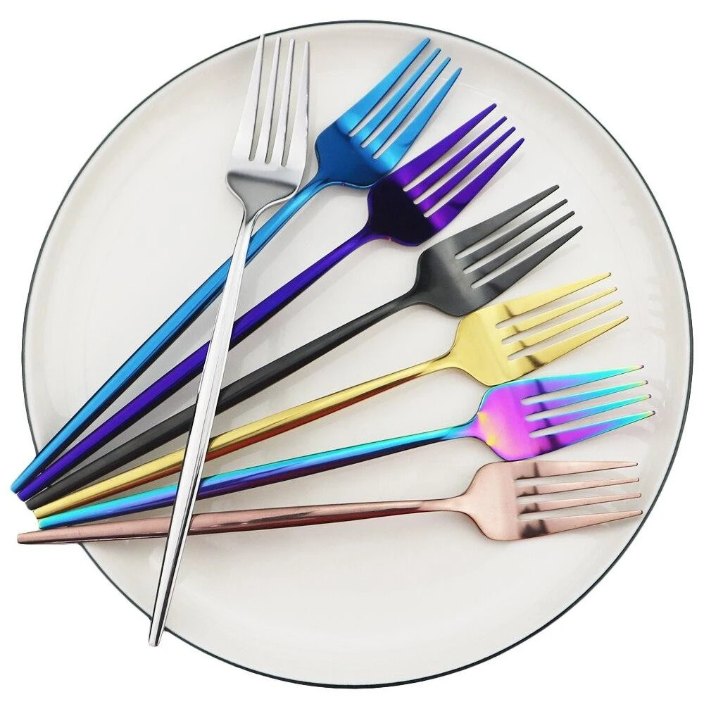 3Pcs Mirror Stainless Steel Dinner Fork Cutlery Set Tableware Kitchen Flatware Western Dinnerware Restaurant Table Forks