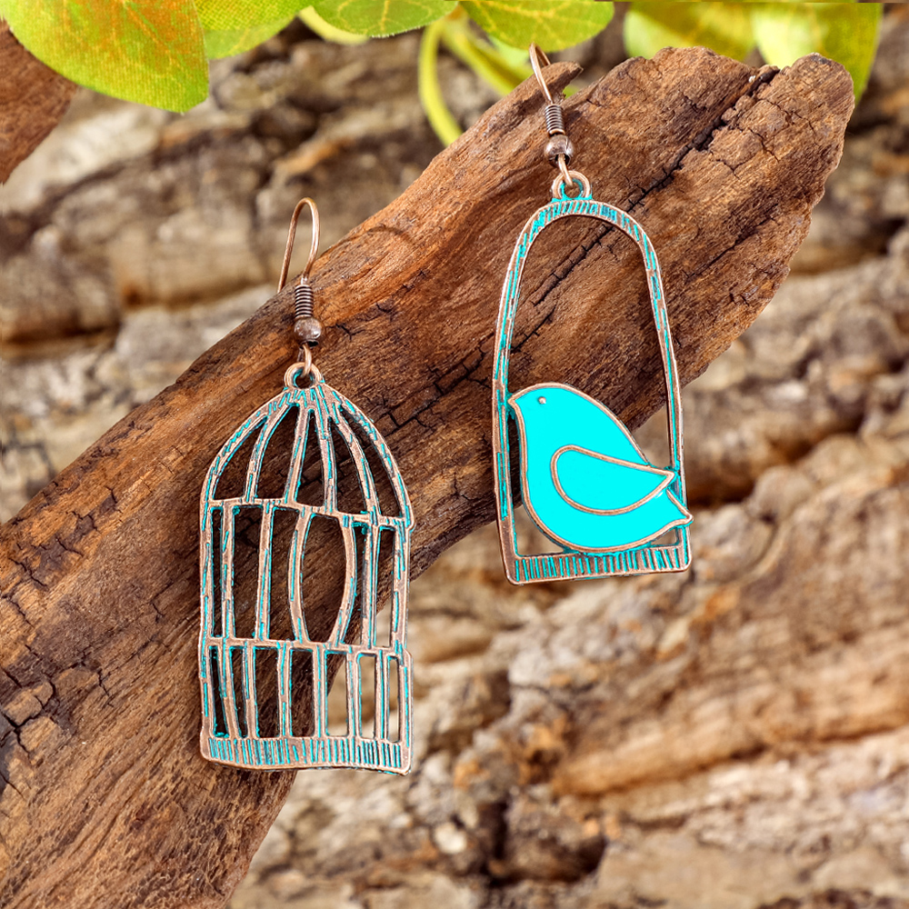 1 Pair Vintage Earring Grometric Statement Dangle Earring Bird Creative Design Daily Wear Party Decors s Vacation