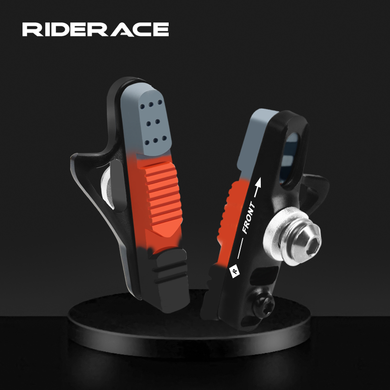 RIDERACE Road Bike Brake pads For Rim C Brake CNC Bicycle Braking V-Brake Holder Shoes Block Durable Cycling Accessories