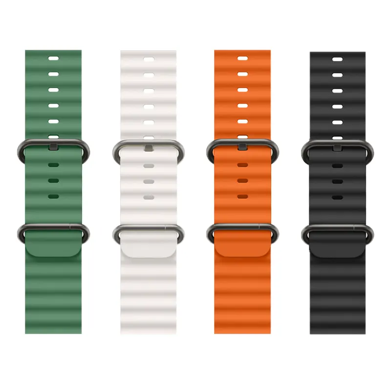 22MM 20MM Strap For Samsung Galaxy Watch 7 6 4 classic 5 Pro Active 2 Silicone Ocean Bracelet Huawei watch GT 6 2E 5 4 Pro band