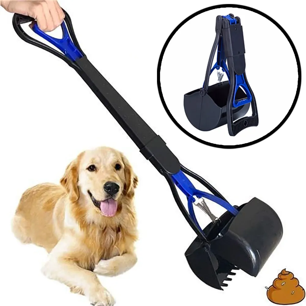 Pet Poop Picker Long Handle Foldable Dog Poop Scoop Outdoor Cleaning Tool Dog Waste Cleaning Supplies